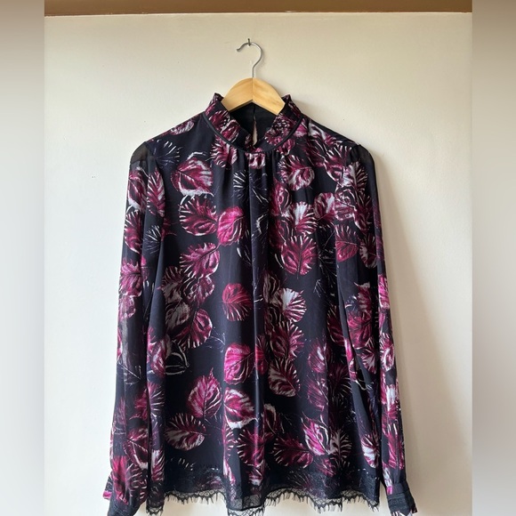 KARL LAGERFELD | Long sleeve mock neck blouse | M - Picture 3 of 9